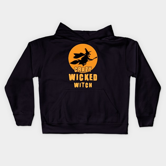 Halloween Wicked Witch Kids Hoodie by designdaking